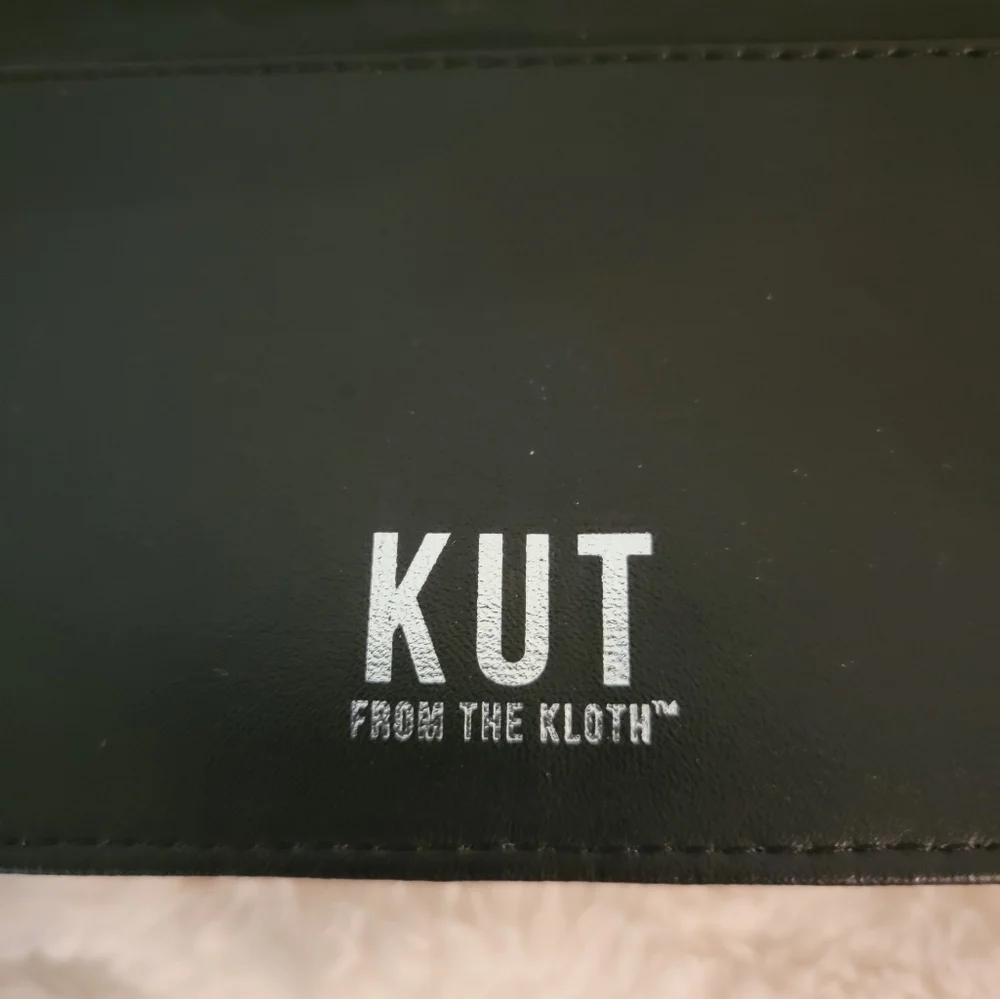 Kut from the Kloth Black & White Striped Fold Wallet